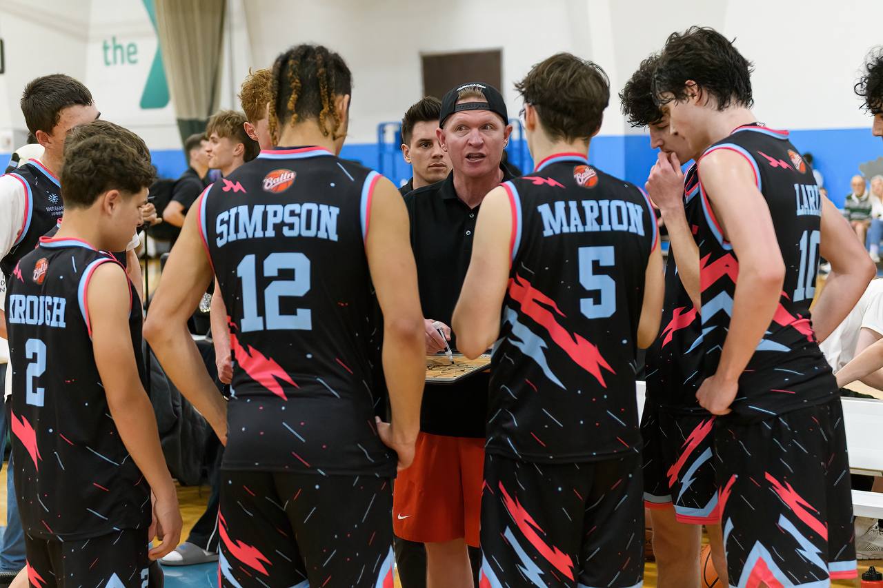 The team huddle