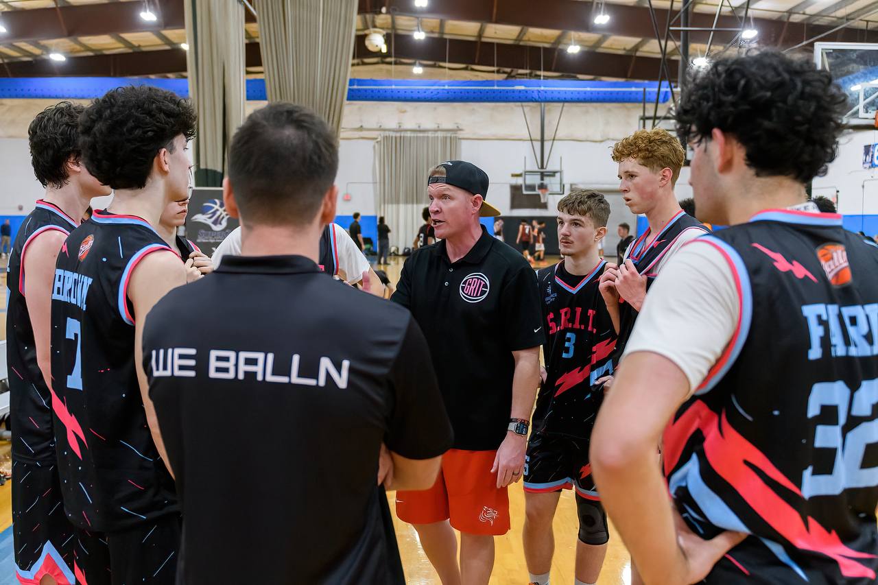 Coach Minor with the team
